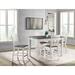 Laurel Foundry Modern Farmhouse® Jolin Extendable Four Leg Dining Table Wood in Brown/White, Size 36.0 H in | Wayfair