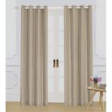 Charlton Home® Sharrott Striped Blackout Thermal Grommet Single Curtain Panel Polyester in Brown | 95 H in | Wayfair