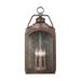 Williston Forge Newlon 3-Light Outdoor Wall Lantern Glass/Stone in Brown/Gray | 20.125 H x 8.88 W x 8.625 D in | Wayfair