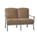 Woodard Casa 53.25" Wide Loveseat w/ Cushions Metal/Sunbrella® Fabric Included in Gray/Brown | 35.25 H x 53.25 W x 35.5 D in | Outdoor Furniture | Wayfair