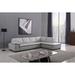 Gray Sectional - Ebern Designs 124" Wide Leather Match Sofa & Chaise Leather Match | 31 H x 124 W x 89 D in | Wayfair
