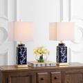 Charlton Home® Mccourt 22" Table Lamp Set Ceramic/Fabric in Blue/Gray/White | 22 H x 10 W x 10 D in | Wayfair C3BF739488A848E3B2E38E31A14E1CC4