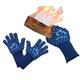 BlueFire Pro Extreme Protection Cooking & Grilling Gloves (Pair) - Designed by Real Cooks! - Made of Materials That Fire Fighters Wear 100% Kevlar & Aramid - 932°F Heat Resistant - Cut Resistant Forearm Protectant BBQ Gloves / Oven Mitts / Grill Gloves