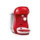 Tassimo Happy Capsule Machine TAS1006 Coffee Machine by Bosch Over 70 Drinks, Fully Automatic, Suitable for All Cups, Space-Saving, 1400 Watt, 0.7 L, Red/White