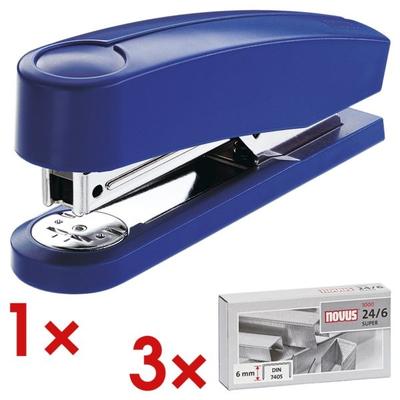 Novus Tacker / Heftgerät »B2« inkl. 3x Heftklammern blau, 13.2x3.3x6.5 cm Image