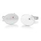 F.Hinds Mens Accessory Sterling Silver Ruby Oval Cufflinks