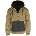 HARD LAND Men's Sherpa Fleece Jacket Hoodie Winter Thick Work Jacket Full Zip Hooded Outerwear Sweatshirt Size XXL Brown