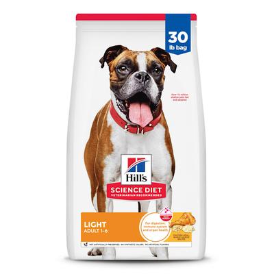 Hill's Science Diet Adult Light with Chicken Meal & Barley Dry Dog Food, 30 lbs.