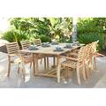 Rosecliff Heights Parra Extendable Solid Wood Dining Table Wood in Brown/White | 29.3 H x 70.2 W x 42.9 D in | Outdoor Dining | Wayfair