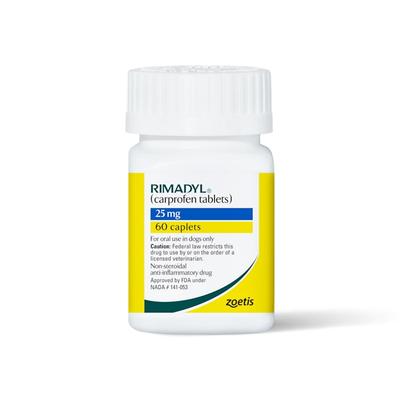 Rimadyl (Carprofen) 25 mg Caplets, 60 Count