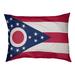 Tucker Murphy Pet™ Burien Ohio Flag Designer Pillow Fleece, Polyester in Red | 9.5 H x 29.5 W x 19.5 D in | Wayfair