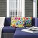 Lark Manor™ Amerra Indoor/Outdoor Floral Lumbar Pillow Polyester/Polyfill blend | 12 H x 20 W x 6 D in | Wayfair B25F05871568490A93D7CE9B6011B811