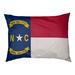 Tucker Murphy Pet™ Burien North Carolina Flag Designer Pillow Fleece, Polyester in Red | 17 H x 52 W x 42 D in | Wayfair