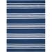 Blue/Navy 27 x 0.24 in Area Rug - Lauren Ralph Lauren Hanover Stripe Flat Weave, Polyester, Navy Area Rug Polyester | 27 W x 0.24 D in | Wayfair