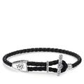 Thomas Sabo Unisex-Lederarmband Ornament 925er Sterlingsilber geschwärzt A1859-682-11-L25v