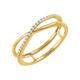 14ct Yellow Gold 0.1 Dwt Diamond Religious Faith Cross Over Ring Size M 1/2 Jewelry Gifts for Women