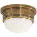 Visual Comfort Signature Collection Chapman & Myers Marine 8 Inch 1 Light Flush Mount - SL 4001HAB-WG