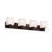 Justice Design Group Fusion 35 Inch 4 Light Bath Vanity Light - FSN-8924-55-MROR-DBRZ-LED4-2800