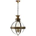 Visual Comfort Signature Collection Chapman & Myers Crown Top Globe 15 Inch Large Pendant - CHC 2111BZ/AB-CG