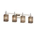 Justice Design Group Wire Glass 31 Inch 4 Light Bath Vanity Light - WGL-8414-15-GRCB-NCKL-LED4-2800