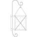 Arroyo Craftsman Nottingham 25 Inch Tall 1 Light Outdoor Wall Light - NOB-8CLR-RC