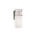 Justice Design Group Fusion 10 Inch Tall 1 Light LED Outdoor Wall Light - FSN-8641W-OPAL-NCKL