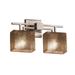 Justice Design Group Fusion 16 Inch 2 Light Bath Vanity Light - FSN-8702-55-OPAL-DBRZ-LED2-1400