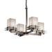 Justice Design Group Clouds 25 Inch 4 Light Chandelier - CLD-8100-15-NCKL