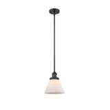 Innovations Lighting Bruno Marashlian Large Cone 8 Inch LED Mini Pendant - 201S-BK-G41-LED