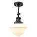 Innovations Lighting Bruno Marashlian Small Oxford 7 Inch 1 Light LED Semi Flush Mount - 201F-BK-G531-LED