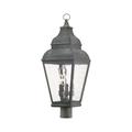 Livex Lighting Exeter 29 Inch Tall 3 Light Outdoor Post Lamp - 2606-61