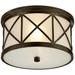 Visual Comfort Signature Collection Suzanne Kasler Montpelier 11 Inch 2 Light Flush Mount - SK 4010BZ-FG