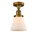 Innovations Lighting Bruno Marashlian Small Cone 6 Inch 1 Light Semi Flush Mount - 517-1CH-BB-G61-LED