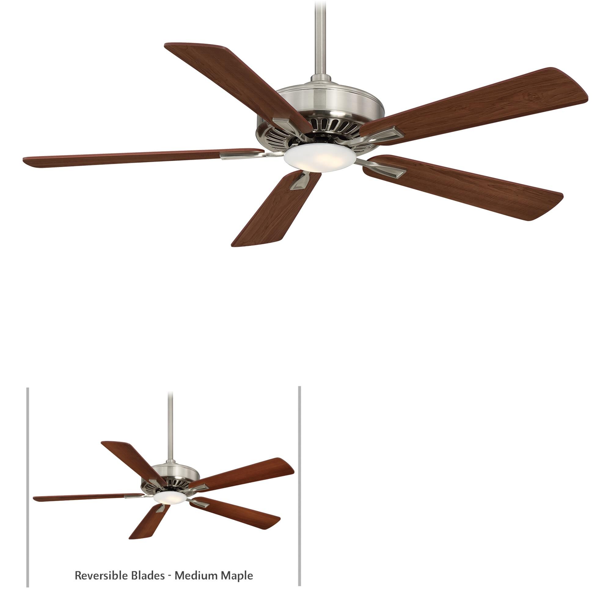 Minka Aire Contractor 52 Inch Ceiling Fan with Light Kit - F556L-BN/DW