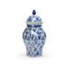 Chelsea House BLUE AND WHITE COVERED VASE Vase-Urn - 383628