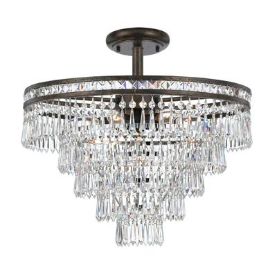 Crystorama Mercer 20 Inch 7 Light Semi Flush Mount - 5264-EB-CL-MWP_CEILING