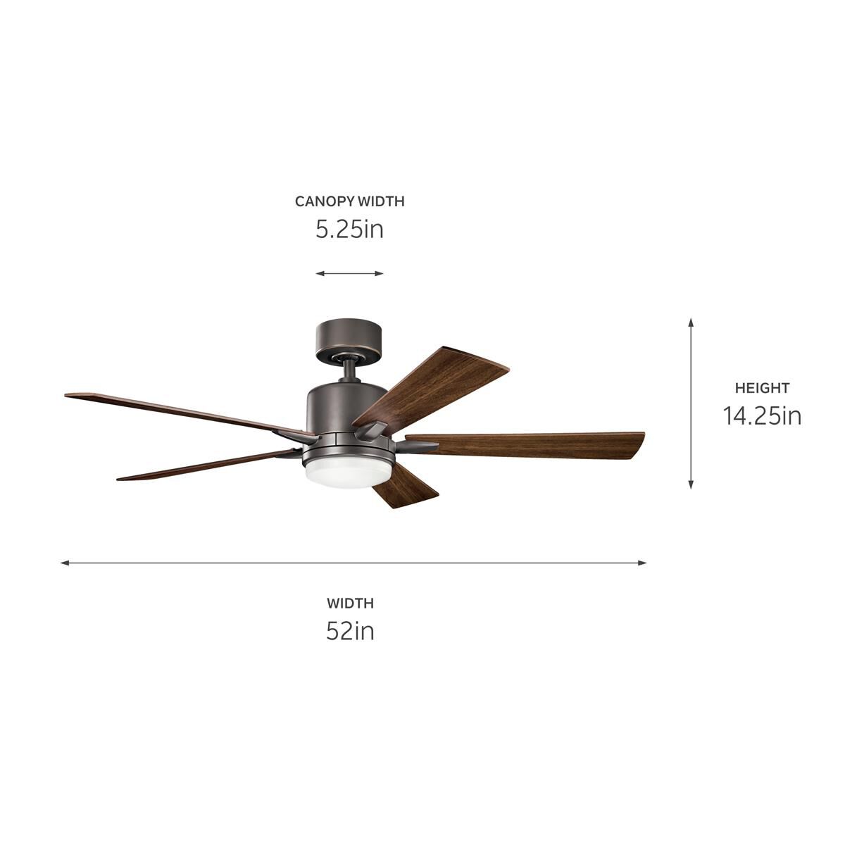 Kichler Lighting Lucian 52 Inch Ceiling Fan with Light Kit - 330000OZ