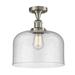 Innovations Lighting Bruno Marashlian Large Bell 8 Inch 1 Light Semi Flush Mount - 517-1CH-SN-G74