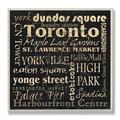 Williston Forge Ehme 'Toronto Landmarks' Textual Art on Wood in Black/Brown | 12 H x 12 W x 0.5 D in | Wayfair A5997EDEA27944689E9D09751C26BB97