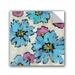 Winston Porter Graphic Pink & Blue Floral II Removable Wall Decal Vinyl in Blue/Brown/Pink | 14 H x 14 W in | Wayfair