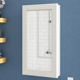 Winston Porter Searle Medicine Cabinet 16-inch - Assembled Bathroom Wall Cabinet w/ Mirrored Doors Wood in White | 30 H x 16 W x 4.75 D in | Wayfair