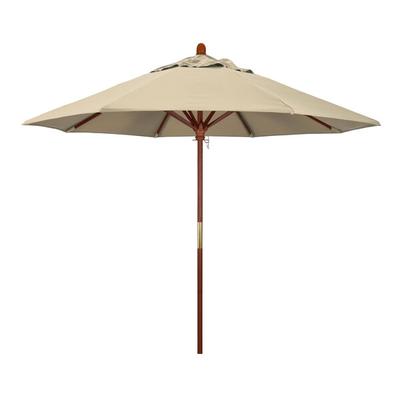 California Umbrella MARE 908 SUNBRELLA 1A Grove 9' Round Push Lift Umbrella with 1 1/2" Hardwood Pole - Sunbrella 1A Canopy - Antique Beige Fabric