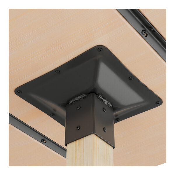 Lancaster Table & Seating Industrial 30" x 30" Solid Wood Live Edge Bar Height Table with Bleached Oak Finish