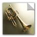 Winston Porter Trumpet Removable Wall Decal Vinyl in White | 36 H x 36 W in | Wayfair EBF6A882A6F54A9AA3082D30BF80346D