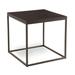 Joe Ruggiero Collection Chaplin Wood End Table Wood/Metal in Black/Brown | 24 H x 24 W x 24 D in | Wayfair JR008-15-Oak-S