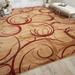 Brown/Red 93 x 0.5 in Area Rug - Winston Porter Abstract Beige/Red/Brown Area Rug Polyester | 93 W x 0.5 D in | Wayfair