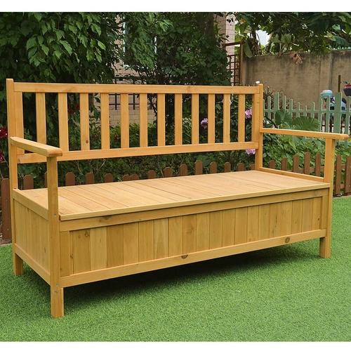 Sitzbank Truhenbank Auflagenbox Gartenbank Holz Gartenbox Box Gartentruhe neu