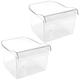 SPARES2GO Salad Bin Square Crisper Drawer Box for Gorenje Fridge Freezer (Pack of 2)