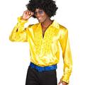 Boland - Disco Hemd mit Rüschen, Gelb, für Herren, Kostüm, Party Shirt, Schlagermove, 70er Jahre, Mottoparty, Karneval