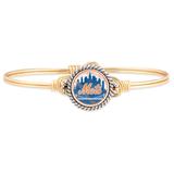 Women's Luca + Danni Gold New York Mets Petite Bangle Bracelet